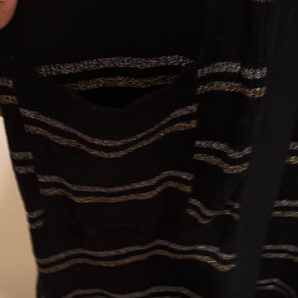 Chaser Black and Gray Striped Women's Cardigan - Picture 6 of 10